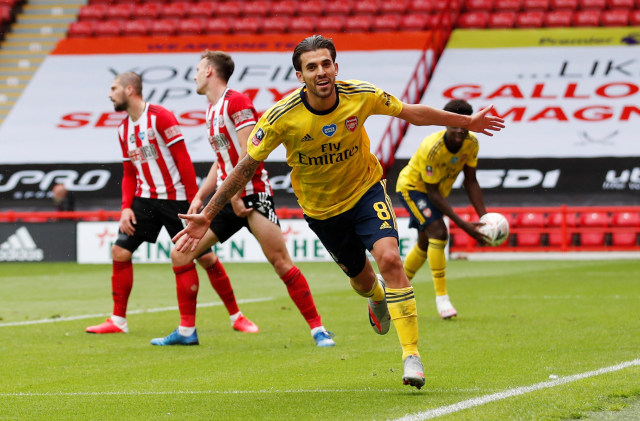 Dani Ceballos, pemain Arsenal, dalam laga versus Sheffield United di Piala FA 2019/20. Foto: REUTERS / Andrew Boyers / Pool