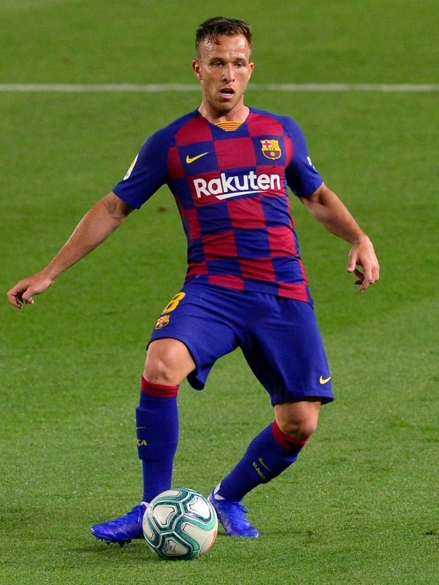 Pemain FC Barcelona Arthur Melo. Foto: Pau BARRENA / AFP