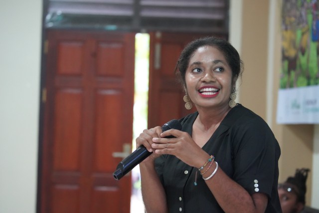 Alfa Ahoren, salah satu alumni School of Eco Diplomacy yang diselenggarakan oleh Yayasan EcoNusa pada 2018. (Yayasan EcoNusa/I Gusti Ayu Azarine Kyla Arinta)