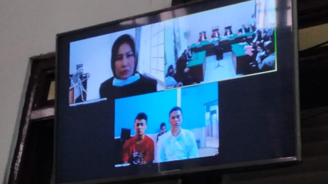 Suasana persidangan online Hakim Jamaluddin di Pengadilan Negeri Medan, Sumatera Utara. Foto: Rahmat Utomo/kumparan