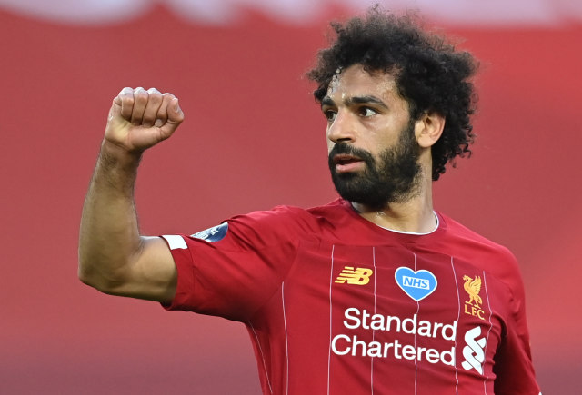 Mohamed Salah, pemain Liverpool. Foto: Paul Ellis/Pool via REUTERS