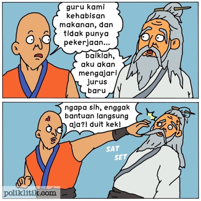 Ilustrasi polemik program kartu prakerja di tengah Pandemi Covid-19. Sumber: instagram.com/poliklitik