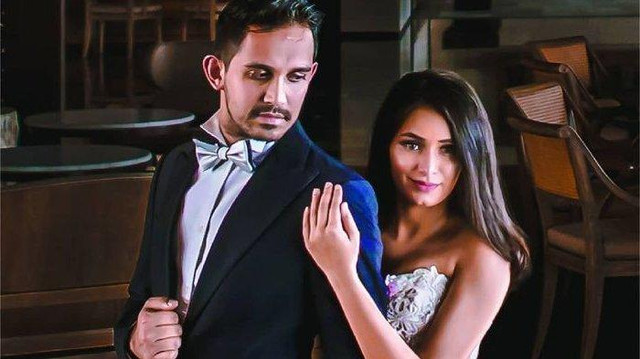 Amrit Punjabi dan istrinya, Sanjana. Foto: instagram.com/@thesambawedding