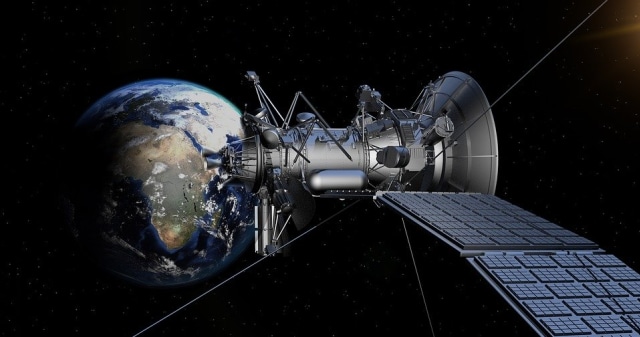 Ilustrasi satelit mengorbit di luar angkasa. Foto: Dok. Pixabay/PIRO4D.
