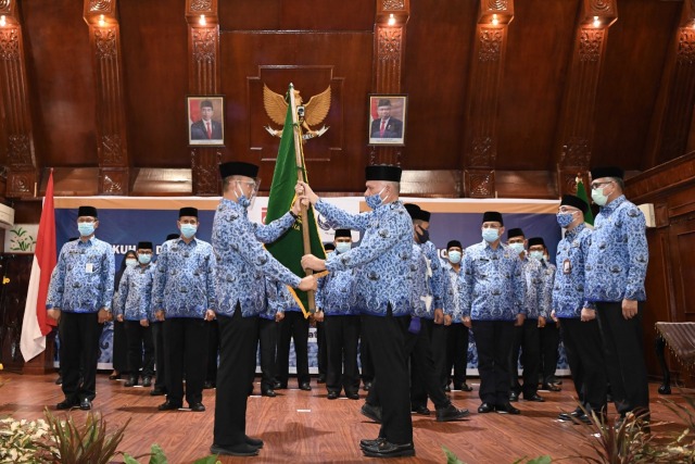 Pengukuhan pengurus Korpri Aceh di Anjong Mon Mata, Banda Aceh. Foto: Humas Aceh