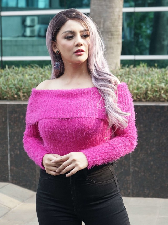 Penyanyi dangdut Jenita Janet saat ditemui di kawasan Tendean, Jakarta, Senin, (13/7/2020). Foto:  Foto: Dok. Ronny