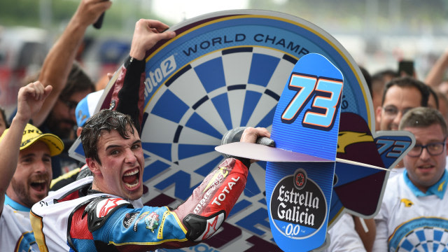 Alex Marquez saat menjuarai Moto2 2019. Foto: Mohd RASFAN / AFP