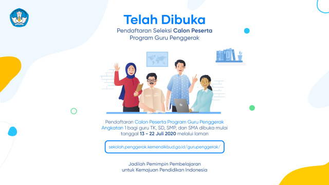 Pendaftaran Seleksi Calon Peserta Program Guru Penggerak. dok: Kemendikbud. 