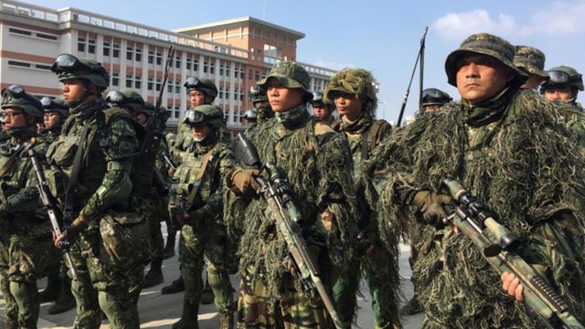 Peserta Wajib Militer Taiwan. Foto: AFP/Getty Images