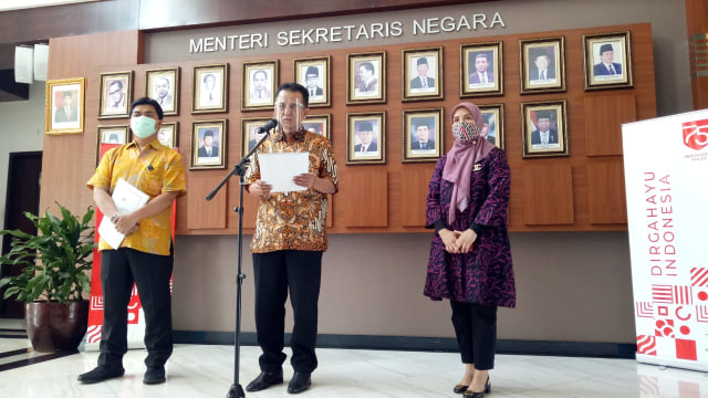 Konpers Pansel Ombudsman di Gedung Sekretariat Negara. Foto: Fahrian Saleh-kumparan 