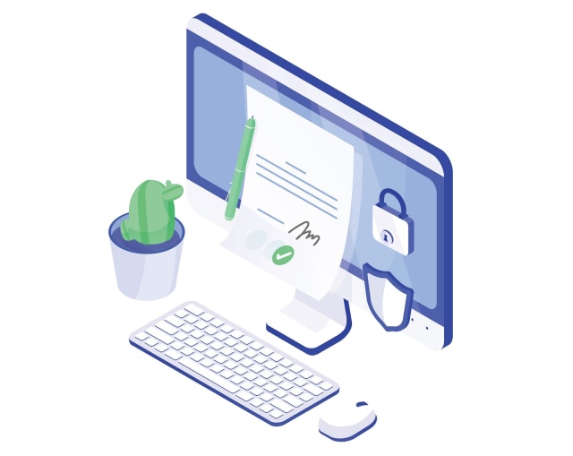 Ilustrasi membuat bukti potong online