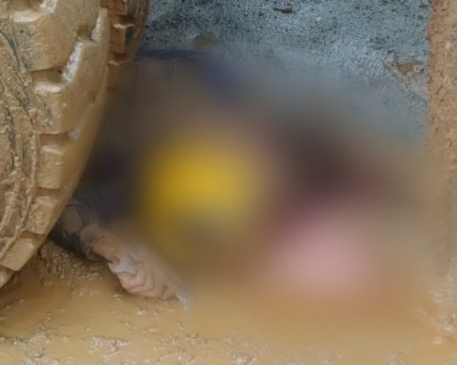 Karyawan PT VDNI tewas tertabrak mobil truk. Foto: Istimewa.