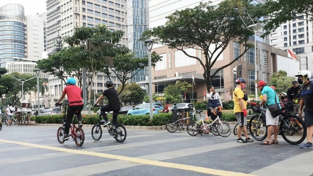 Ilustrasi masyarakat DKI Jakarta bersepeda. Foto: Dok. Istimewa