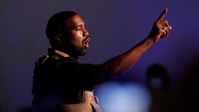 Kampanye perdana Kanye West. Foto: Randall Hill/Reuters
