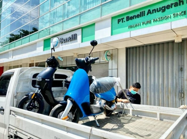 Tampilan motor listrik baru Benelli. Foto: Steven Kentjana Putra/Intagram