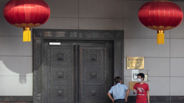 Gedung Konsulat China di Houston. Foto: Adrees Latif/REUTERS
