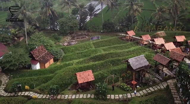 View dari Udara Waroeng Kemarang area yang akan dibangun Omprog gandrung Banyuwangi Terbesar