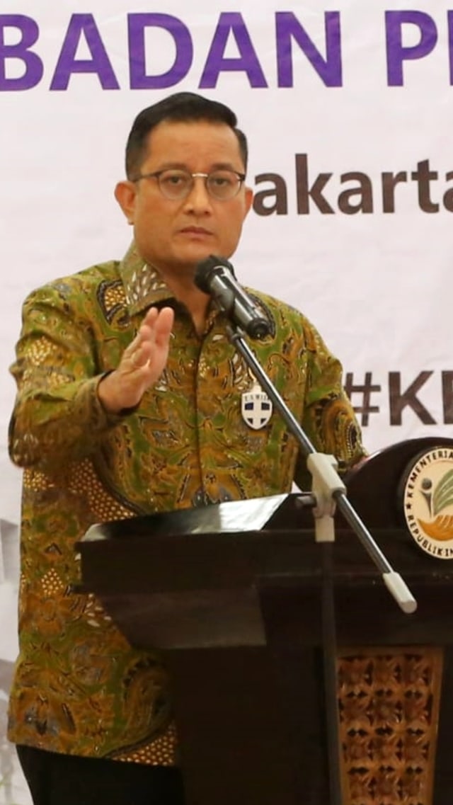 Mensos Juliari Batubara sampaikan laporan Hasil Pemeriksaan (LHP) atas Laporan Keuangan Kemensos Tahun 2019. Foto: Kementerian Sosial RI