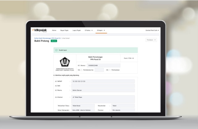 Ilustrasi membuat bukti pemotongan PPh 23/26 di e-Bupot