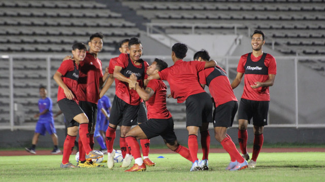 Sesi latihan Timnas Indonesia di Stadion Madya Gelora Bung Karno, Jakarta, pada Februari 2020. Foto: Ferry Tri Adi/kumparan