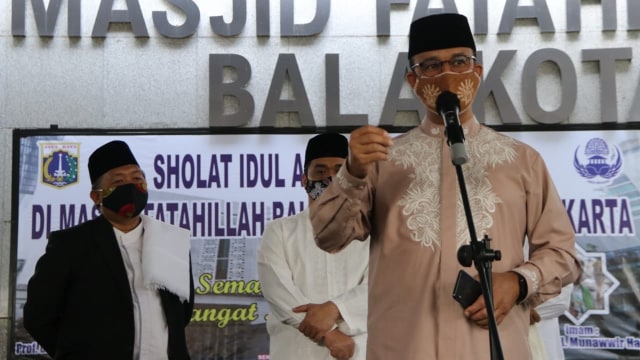 Gubernur DKI Jakarta Anies Baswedan di Masjid Fatahillah Balai Kota. Foto: PPID DKI Jakarta