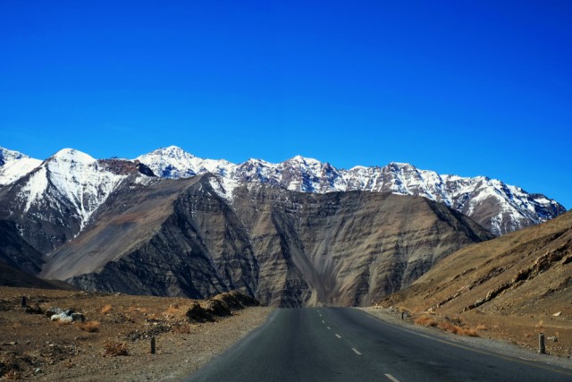 Magnetic Hill, Ladakh, India.
