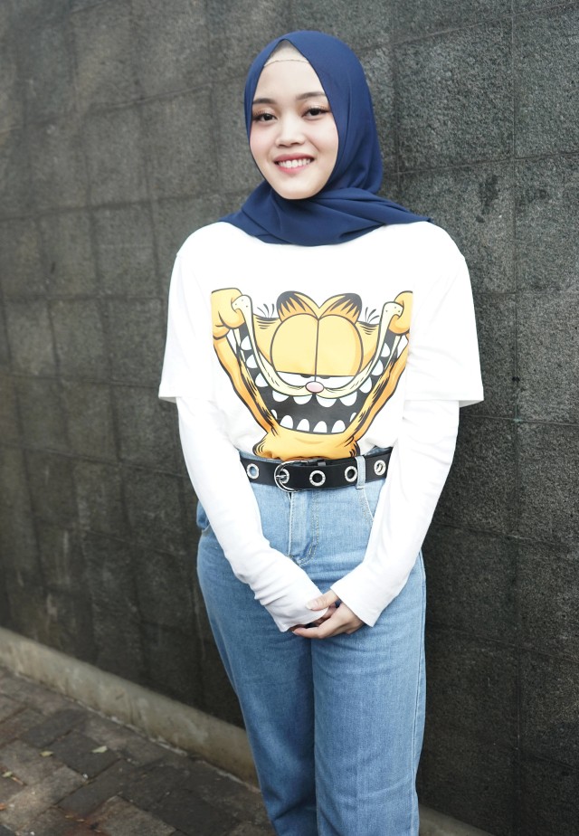 Putri Delina ditemui dikawasan Tendean, Jakarta, Senin, (3/8). Foto: Ronny