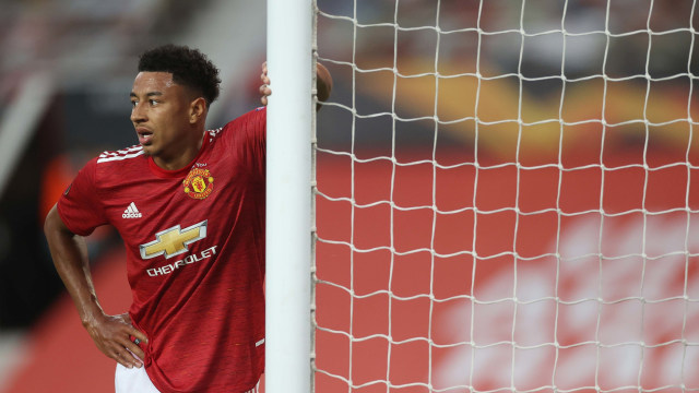 Jesse Lingard pada laga Manchester United vs LASK. Foto: REUTERS