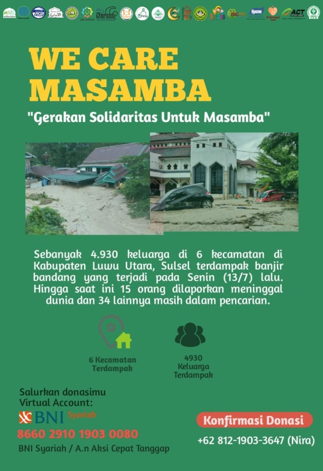 Lembaga Dakwah Kampus IPB University Galang Dana untuk Banjir Masamba