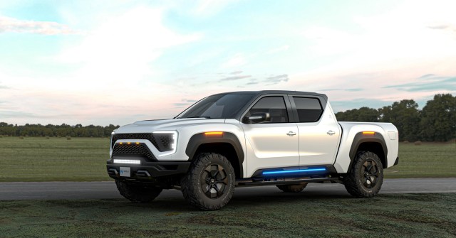 SUV truk baru dari perusahaan mobil listrik Nikola untuk menyaingi Tesla Cybertruck. Foto: dok. Nikola Motor