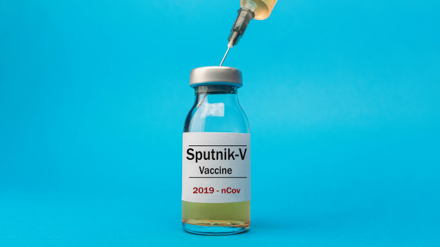 Ilustrasi Sputnik V, vaksin virus corona dari Rusia. Foto: Shutter Stock