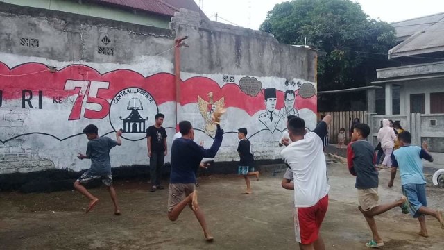Lokasi kegiatan perayaan 17 Agustus 2020 di Kelurahan Jati, Kota Ternate. Foto: Istimewa