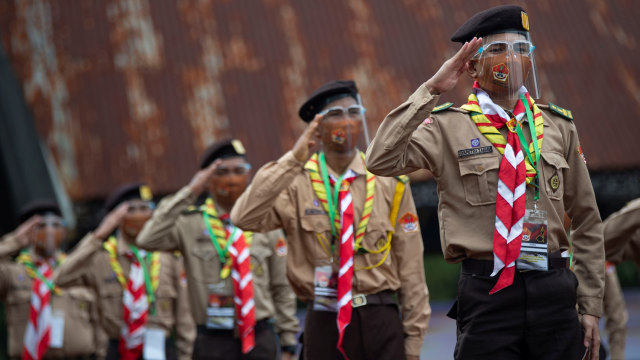 Ilustrasi ucapan selamat Hari Pramuka. Foto: Aditya Pradana Putra/ANTARA FOTO