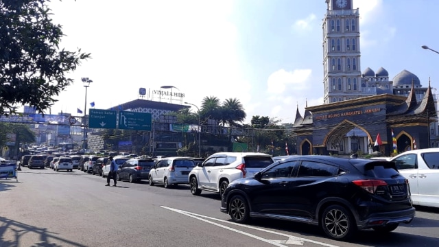 Kemacetan di Puncak saat long weekend, Minggu (16/8). Foto: kumparan