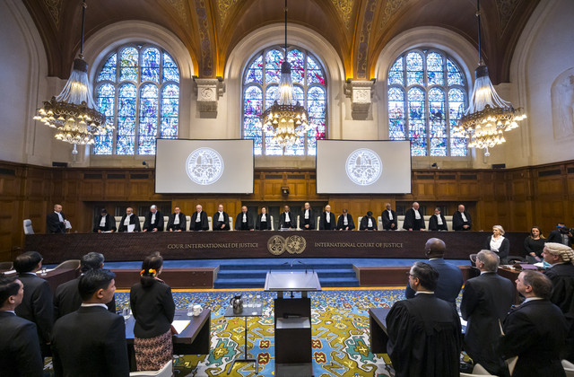 Mahkamah Internasional dalam perkara Gambia v. Myanmar, Sumber: UN Photo/ICJ-CIJ/Frank van Beek