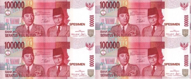 Uang Khusus Kertas Rp 100.000,- Foto: Dok. bi.go.id