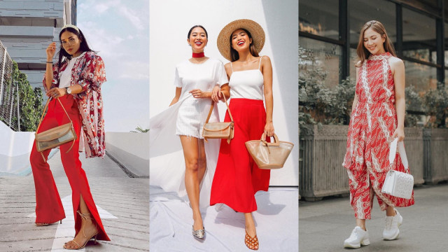 Tampilan merah putih ala selebgram dalam rangka HUT ke-75 RI. dok. Instagram