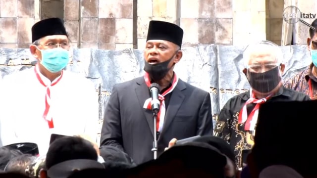 Gatot Nurmantyo di acara deklarasi Koalisi Aksi Menyelamatkan Indonesia (KAMI). Foto: Youtube/Realita TV