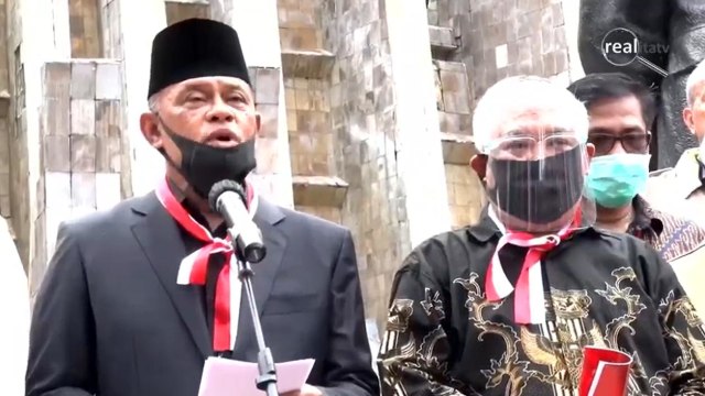 Gatot Nurmantyo dan Din Syamsuddin pada deklarasi Koalisi Aksi Menyelamatkan Indonesia. Foto: Youtube/Realita TV