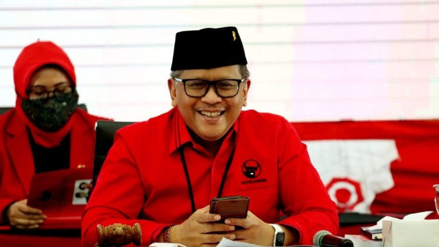 Sekjen DPP PDIP Hasto Kristiyanto di Acara Sekolah Partai Cakada PDIP angkatan I. Foto: PDIP