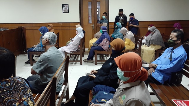 Sidang tragedi susur sungai SMPN 1 Turi, Sleman di Pengadilan Negeri Sleman. Foto: Arfiansyah Panji Purnandaru/kumparan