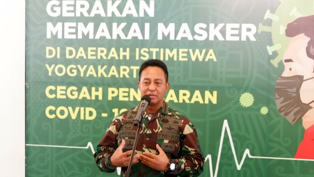 Kepala Staf Angkatan Darat (KSAD) Jenderal TNI Andika Perkasa di Kompleks Kepatihan Pemda DI Yogyakarta, Rabu (26/8). Foto: Arfiansyah Panji Purnandaru/kumparan