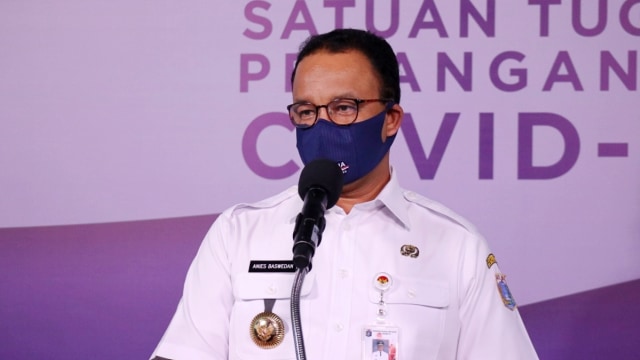 Gubernur DKI Jakarta Anies Baswedan di Graha BNPB. Foto: BNPB