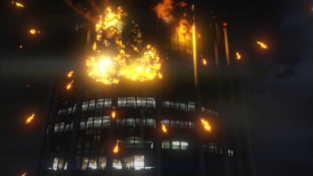 Kebakaran di Gedung FIB GTA V. Dok. Rockstar Games