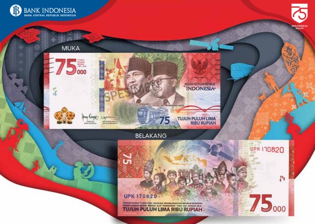 Uang Peringatan Kemerdekaan 75 tahun tahun 2020 (sumber: Bank Indonesia)