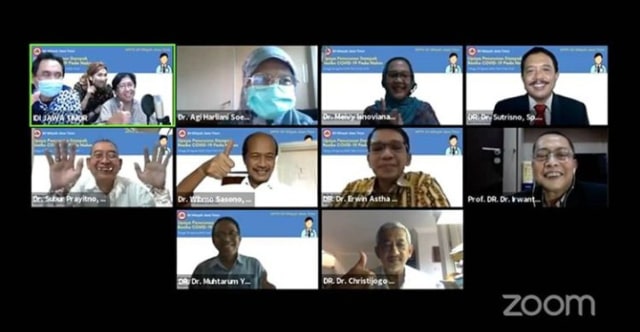 Webinar 'Upaya Penurunan Dampak Resiko COVID-19 pada Nakes' yang diselenggarakan IDI Jatim﻿