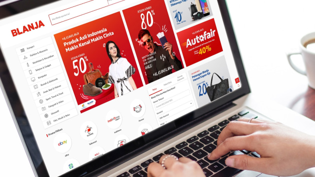 Ilustrasi situs e-commerce Blanja.com. Foto: Dok. Blanja.com
