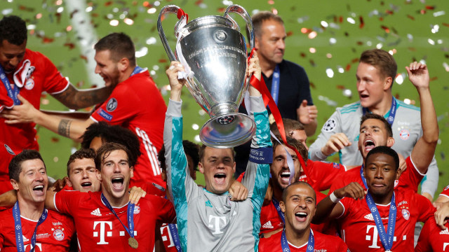Manuel Neuer pada laga final Liga Champions 2019/2020. Foto: Reuters/Pool