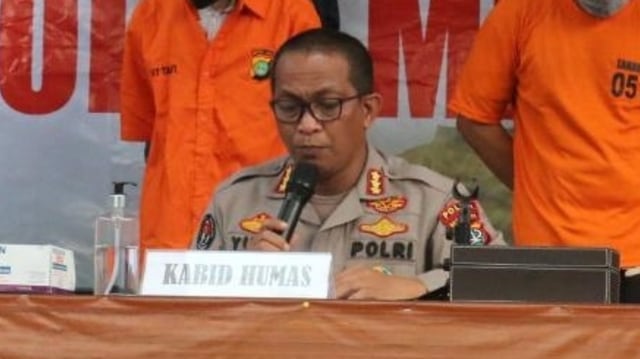 Kepala Bidang Humas Polda Metro Jaya Kombes Yusri Yunus saat konferensi pers di Polda Metro Jaya, Rabu (2/9). Foto: Humas PMJ