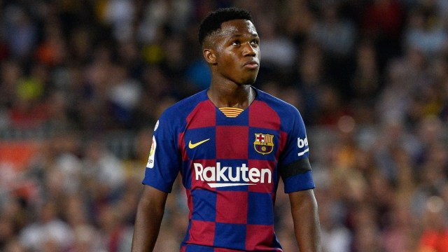 Pemain Barcelona, Ansu Fati. Foto: AFP